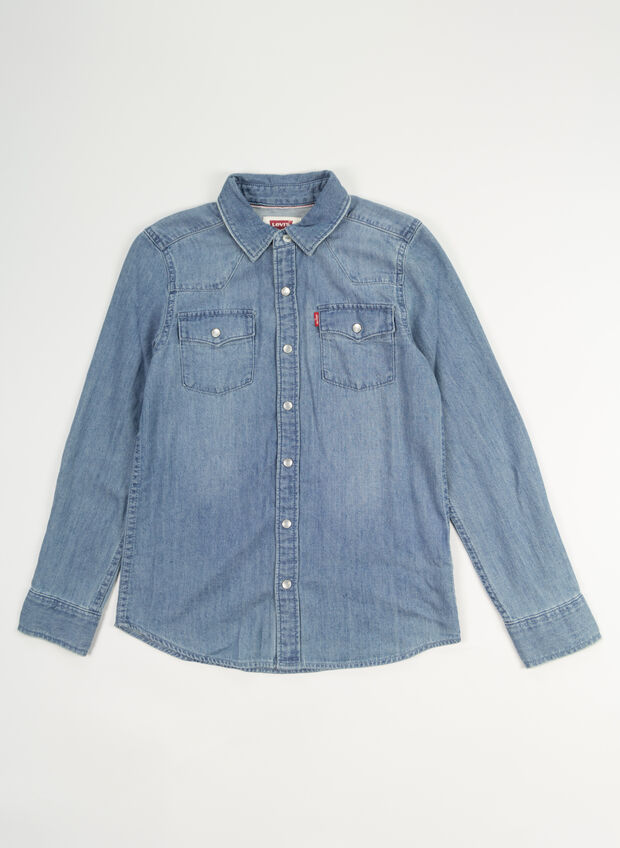 CAMICIA JEANS RAGAZZO, M28 STONE, large