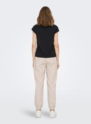 T-SHIRT SCOLLO A V FREE MODAL, BLACK, small