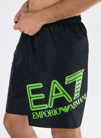 COSTUME BOXER BEACH CON LOGO, 00120 BLKLIME, small
