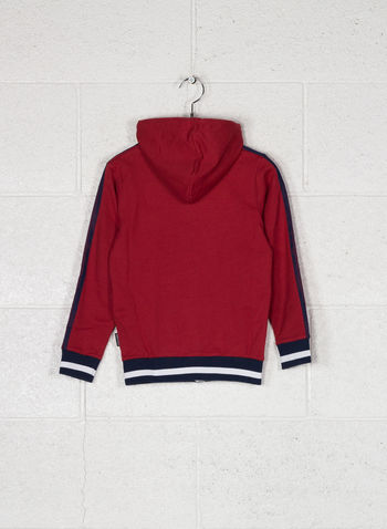 FELPA FULL ZIP INSERTO MESH RAGAZZO, ROSSO, small