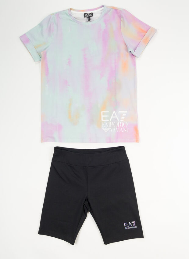 COMPLETO CANOTTA + SHORT BIG LOGO RAGAZZA, 22BZ MULTIBLK, large