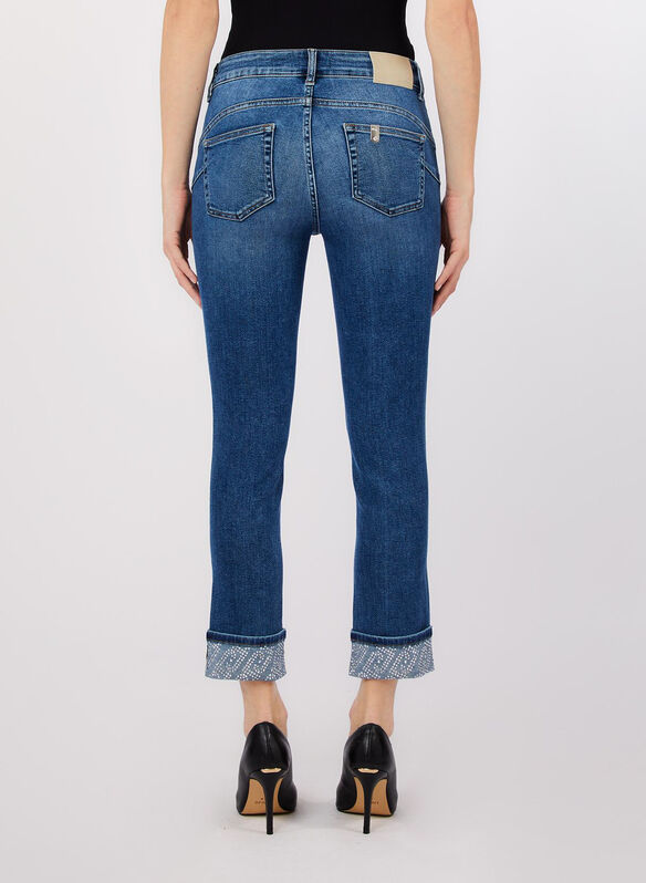 JEANS SKINNY CON STRASS, 78967 STONE, medium
