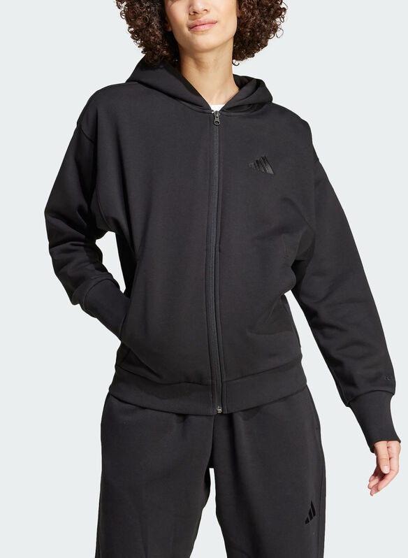 FELPA ALL SZN FULL ZIP, BLK, medium