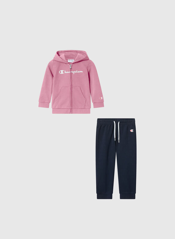 TUTA CON FELPA ZIP E CAPPUCCIO INFANT, PS223 ROSENVY, medium