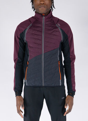 GIACCA IBRIDA UNLIMITECH CON MANICHE STACCABILI, 39UP BURGUNDYANTR, small