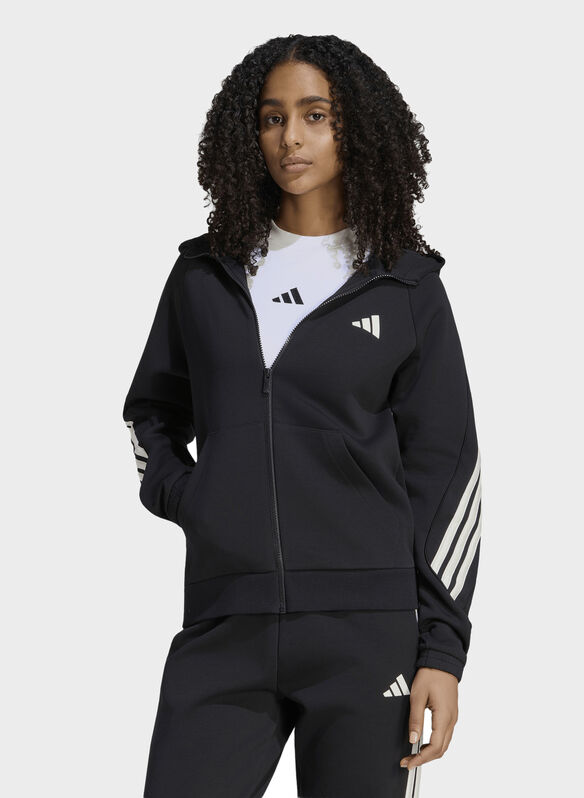 FELPA 3S FULL ZIP, - BLK, medium