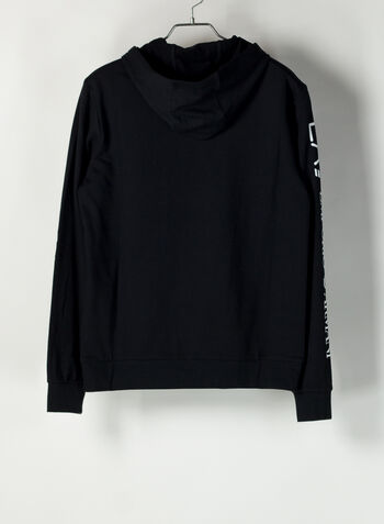 FELPA BIC LOGO CON CAPPUCCIO, 0203BLKWHT, small