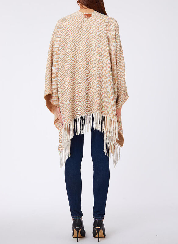 PONCHO LOGATO, 00192 BEIGE, medium