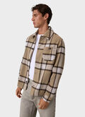 CAMICIA OVERSHIRT CHECK, LM0O BEIGE, thumb
