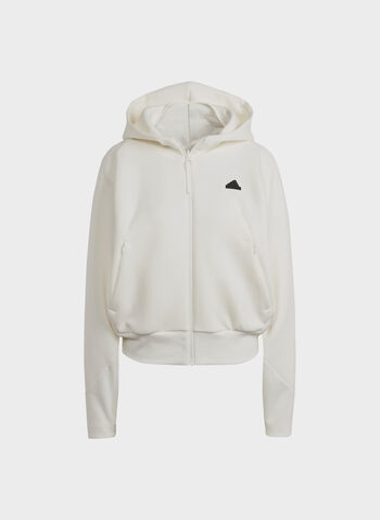 FELPA FULL ZIP ZNE, OFF WHT, small