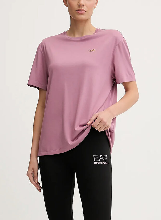 T-SHIRT MODAL LOGO METAL, UA272 ROSE, large