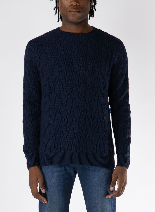 MAGLIONE INSERTATO, G7V2 NVY, large