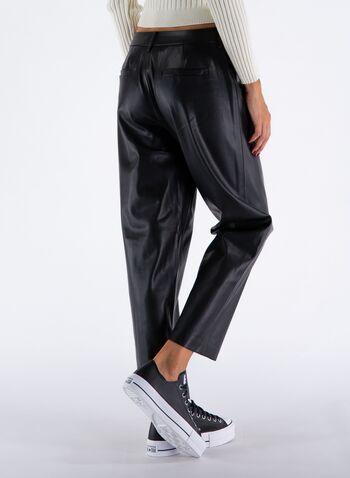 PANTALONE SANDY FINTA PELLE, BLK, small