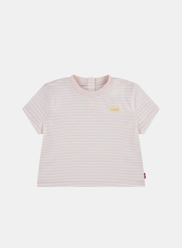 T-SHIRT RIGATA INFANT, AKR WHTPINK, medium
