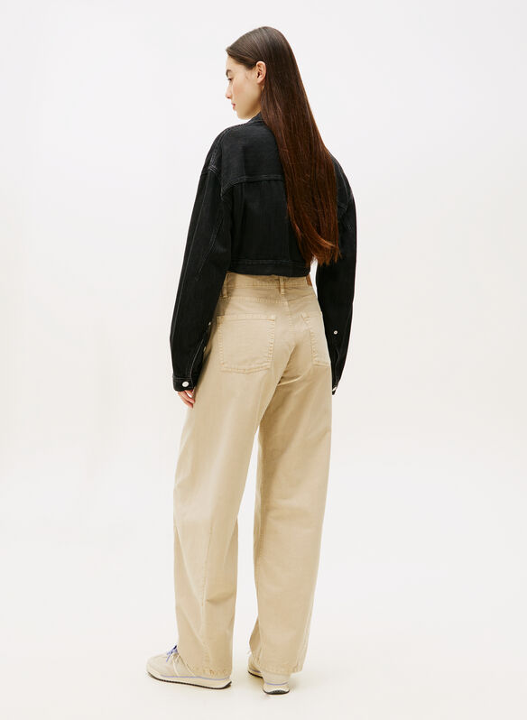 GIUBBOTTO JEANS CROP, 1BZ BLK, medium