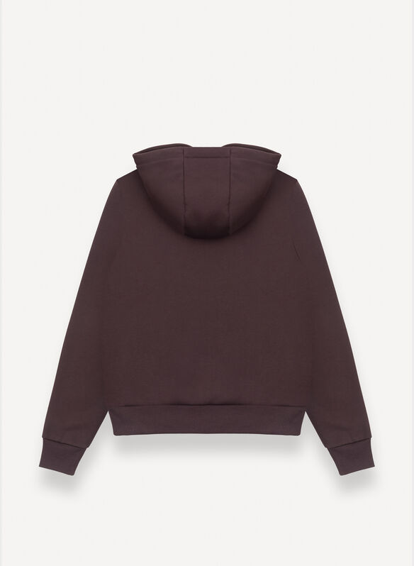FELPA COTTON HOODIE, 790 COFFEE, medium