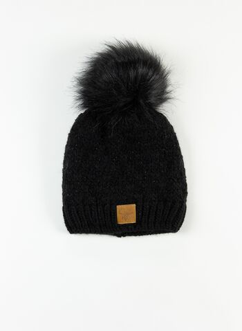 CAPPELLO MAGLIA LUREX PON PON, BLACK, small