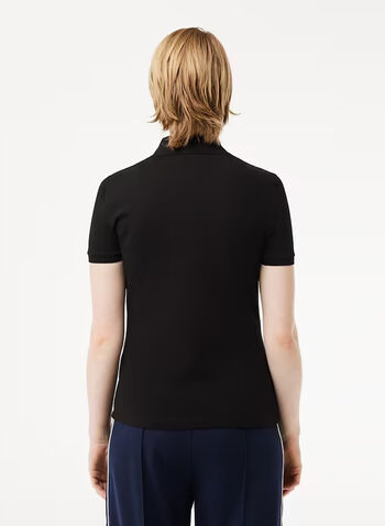 POLO TAGLIO SLIM IN PETIT PIQUE, 031 BLK, small