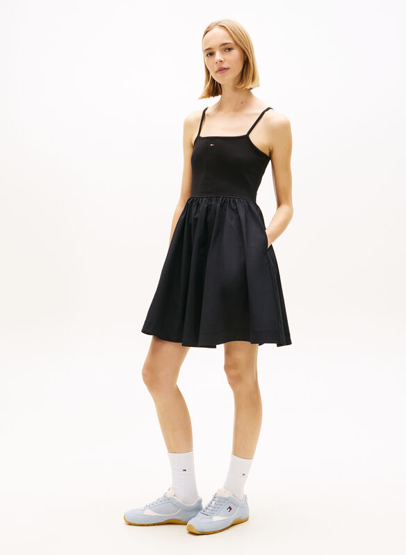 ABITO CORTO IN POPELINE, BDS BLK, medium