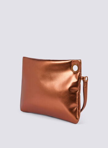 POCHETTE LAMINATA, B0300 COFFEE, small