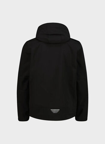 GIACCA IN SOFTSHELL CON CAPPUCCIO STACCABILE, 04TU BLKSENAPE, small