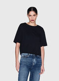 T-SHIRT CROP LOGO, UC001 BLK, thumb
