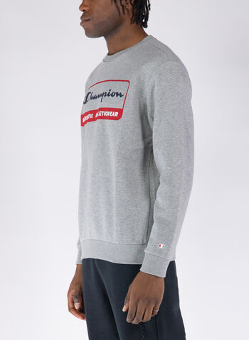 FELPA GIROCOLLO CON LOGO, EM006 GREY, small