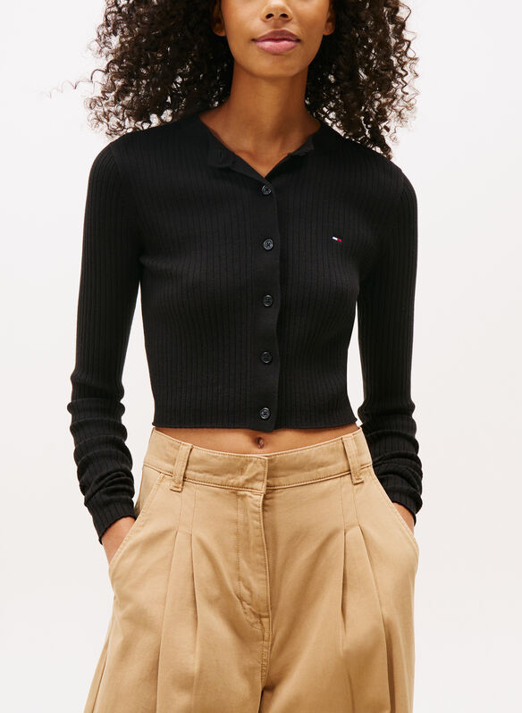 CARDIGAN BOTTONCINO, BDS BLK, medium