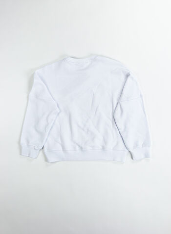 FELPA CROP LOGO RAGAZZA, 001WHT, small