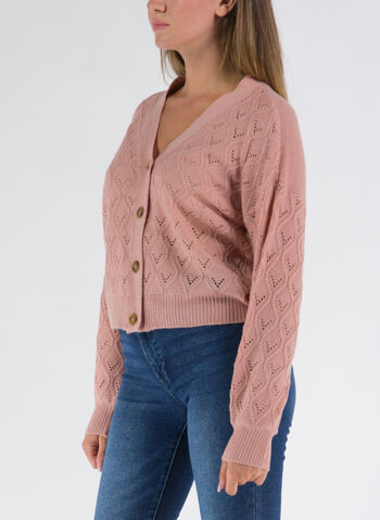 CARDIGAN LINE BOTTONI, MISTY ROSE, small
