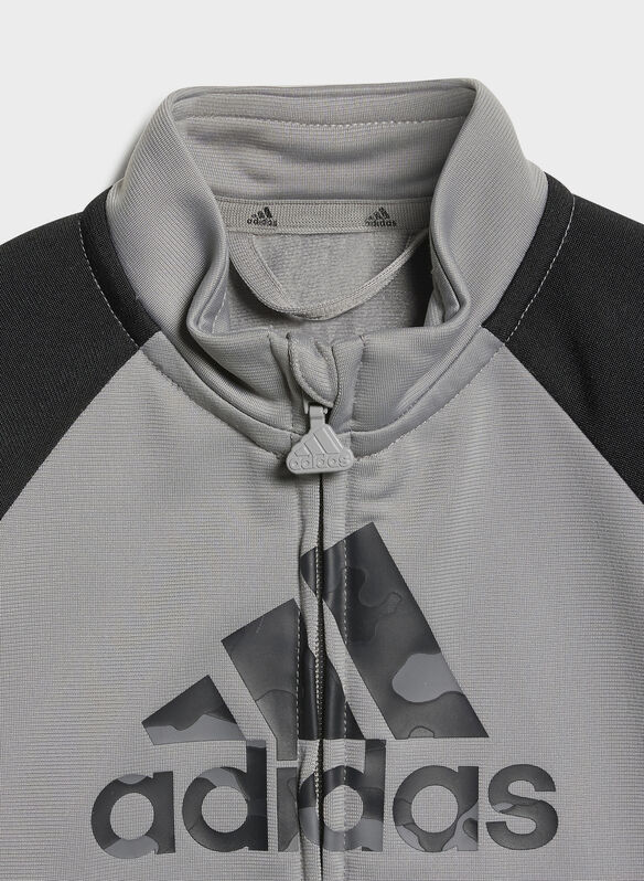 TUTA FULL ZIP CON LOGO INFANT, GREY BLK, medium