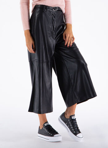 PANTALONE SIMIL PELLE, A996BLK, small