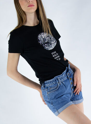 SHORT PAPERBAG DENIM, MEDIUM BLUE, small