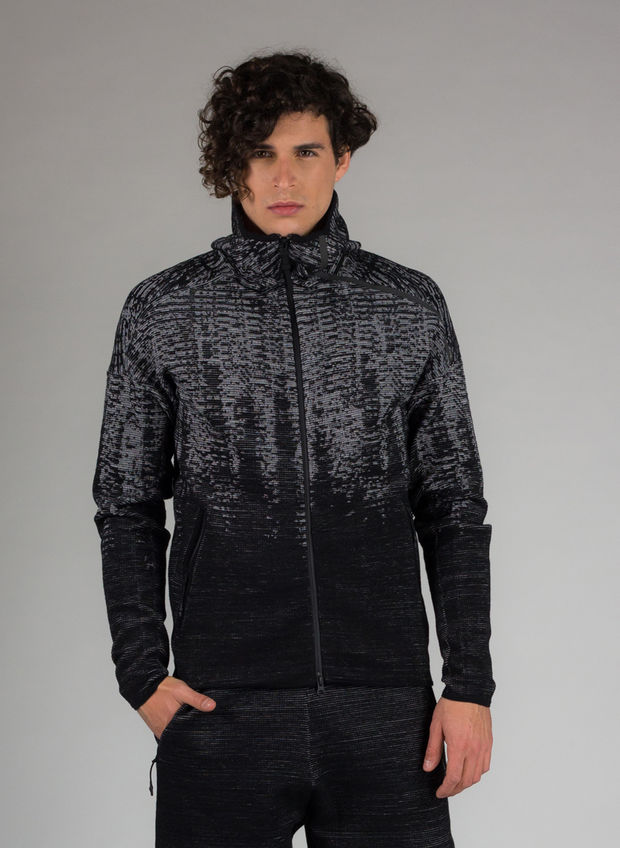 HOODIE ADIDAS Z.N.E. PULSE KNIT, BLK, large