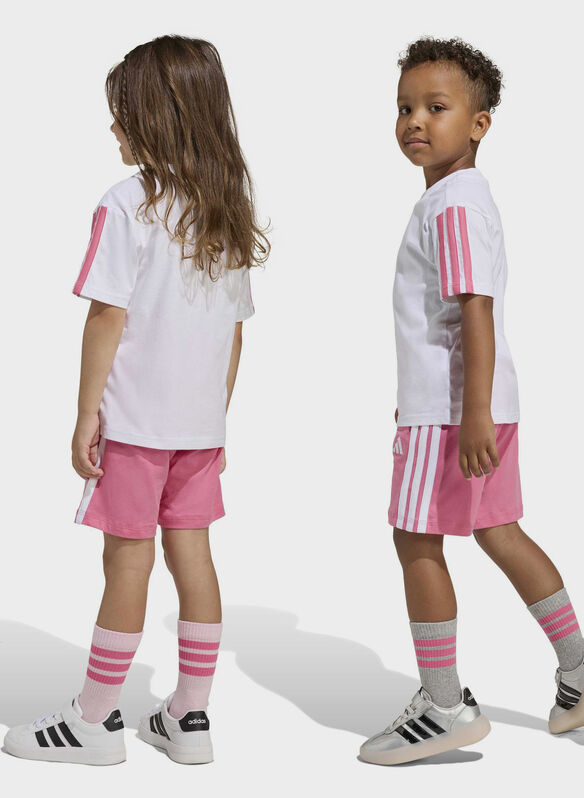 COMPLETINO MANICA CORTA + SHORT BAMBINO, - WHTPINK, medium