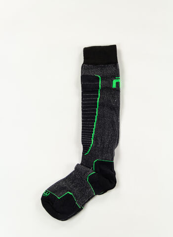 CALZETTONE SKI BASIC MICOTEX UNISEX, 155 BLKGREEN, small