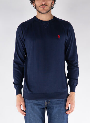 MAGLIONE GIROCOLLO CON LOGO, , small