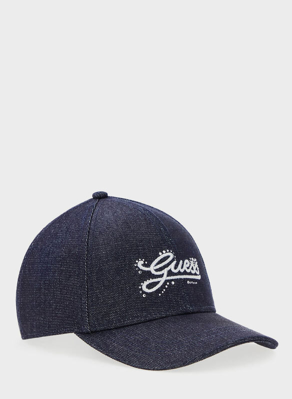 Cappello scritta logo, BLU DENIM, medium