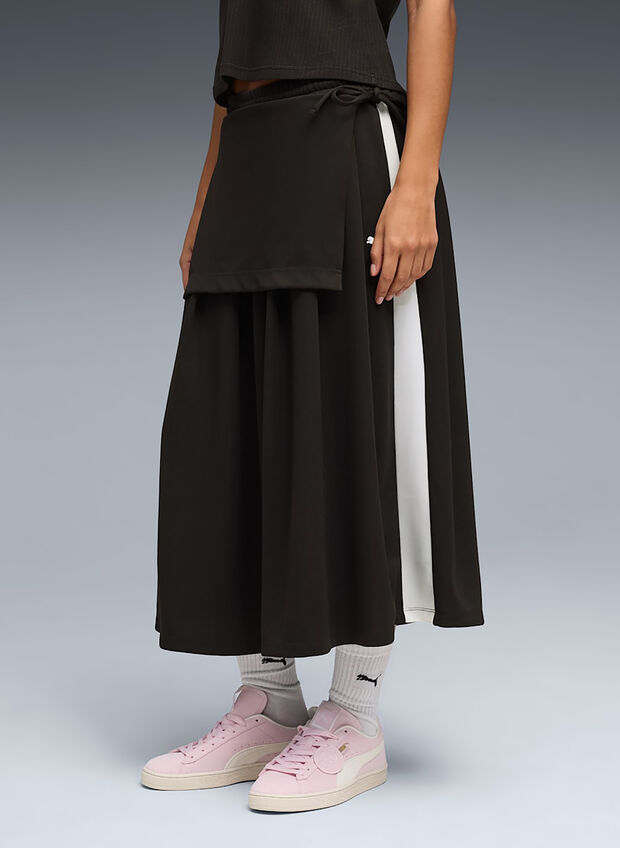 GONNA MIDI PLEATED, 01 BLK, large