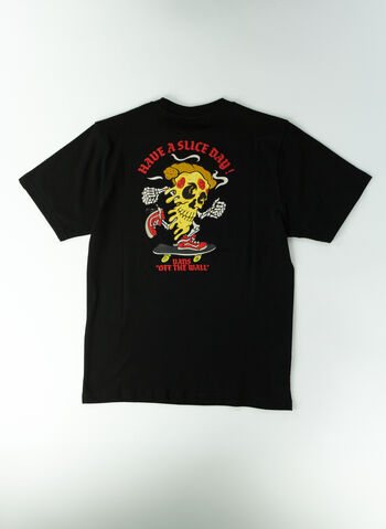 T-SHIRT PIZZA SKULL RAGAZZO, BLK, small