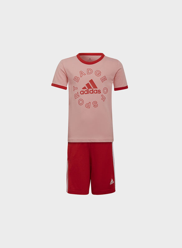 COMPLETO BOS T-SHIRT+SHORT BAMBINA, PINK, medium
