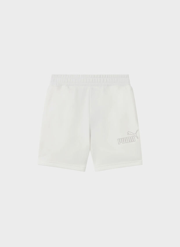 SHORT RHINESTONE LOGO CON STRASS, 02 WHT, large