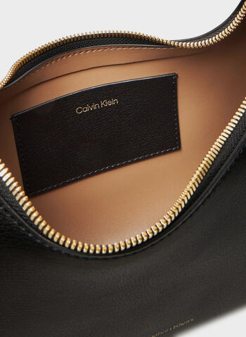 BORSA DA SPALLA CON LOGO LAMINATO, 332 BLK, small