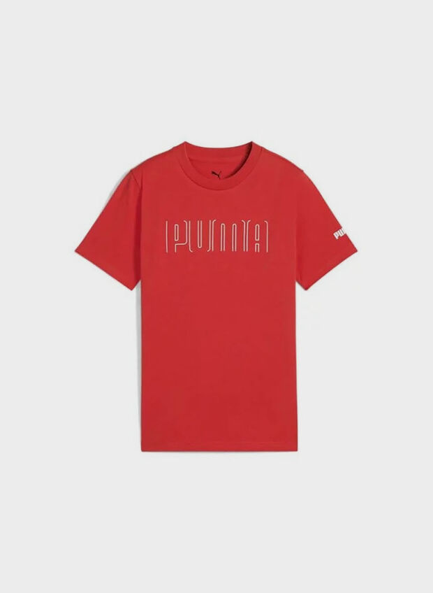 T-SHIRT ESS LOGO LAB RAGAZZO, 15 RED, large