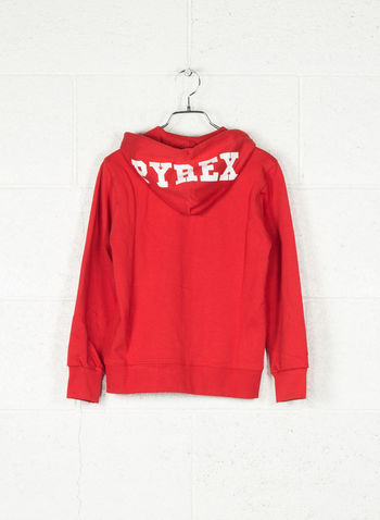 FELPA CON CAPPUCCIO RAGAZZO, 040ROSSO, small
