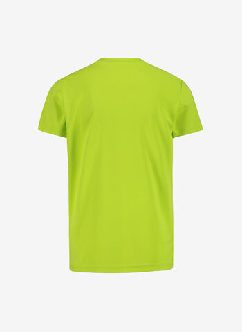 MAGLIA A MANICHE CORTE CON LOGO RAGAZZO, E112 LIME, small
