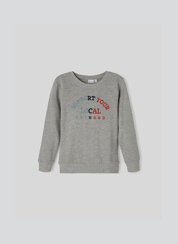 FELPA LUCAS GIROCOLLO RAGAZZO, GREY MEL, small