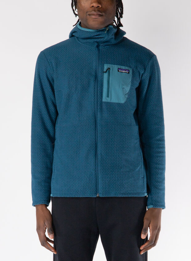 FELPA FULL ZIP R1 AIR, TIDAL TEAL, large