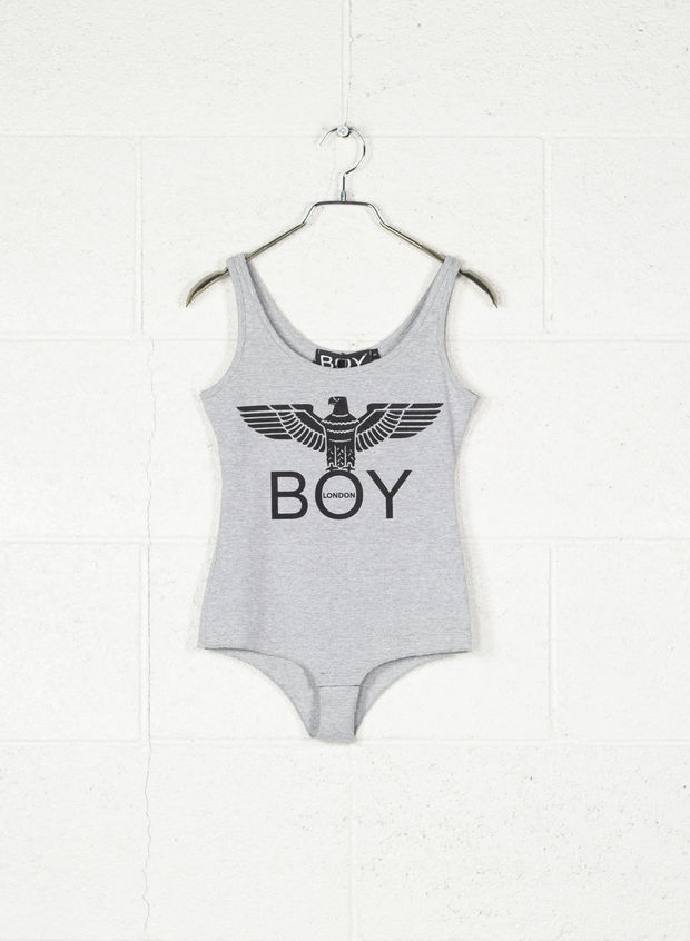 BODY SMANICATO BIG LOGO, GRIGIO, large