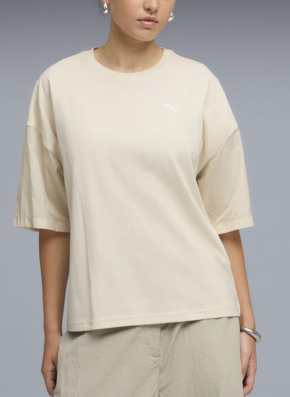 T-SHIRT OVERSIZE HER, 87 ALPINE SNOW, medium